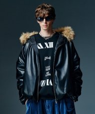 画像15: 【glamb 2026 Winter先行予約】glamb グラム / Synth Leather Puff Jacket (4色展開) (15)