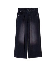 画像2: 【glamb 2026 Winter先行予約】glamb グラム / Gloss Flockey Denim Pants (2色展開) (2)