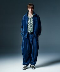 画像19: 【glamb 2026 Winter先行予約】glamb グラム / Indigo Velveteen Track Jacket (1色展開) (19)