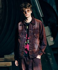画像19: 【glamb 2026 Winter先行予約】glamb グラム / Gloss Flockey Denim Jacket (2色展開) (19)