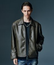 画像11: 【glamb 2026 Winter先行予約】glamb グラム / Synth Leather Studs Jacket (3色展開) (11)