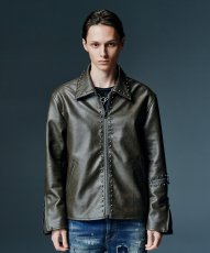 画像9: 【glamb 2026 Winter先行予約】glamb グラム / Synth Leather Studs Jacket (3色展開) (9)