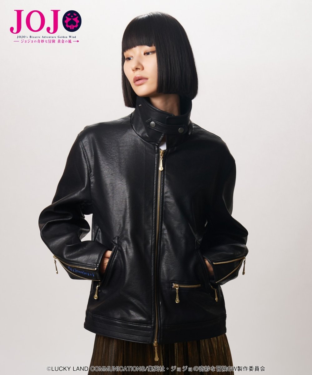 画像13: 【アニメ『ジョジョの奇妙な冒険 黄金の風』 glambコレクション】glamb グラム / Bruno Bucciarati Riders Jacket (1色展開) (13)