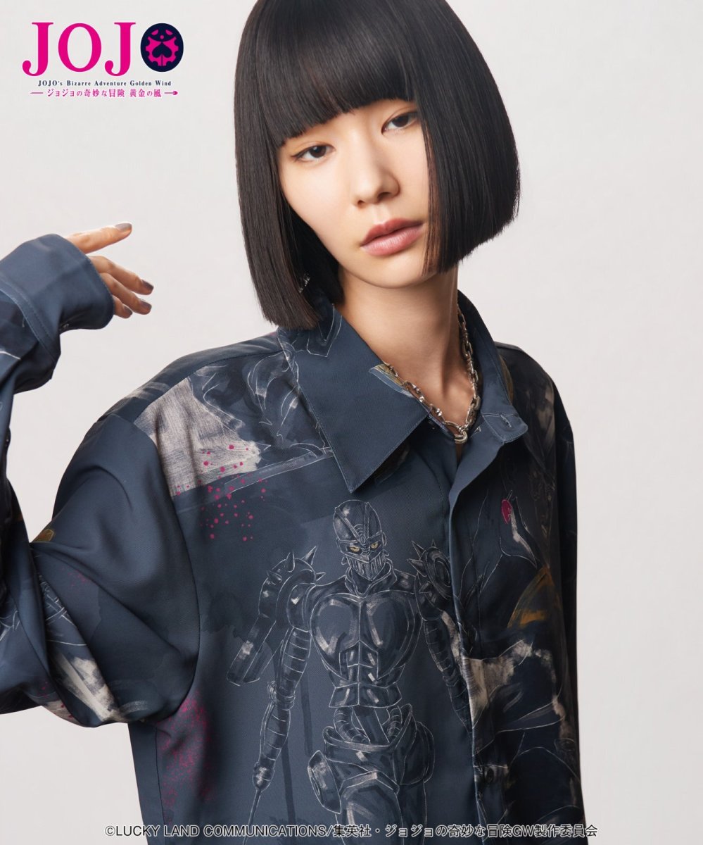 画像7: 【アニメ『ジョジョの奇妙な冒険 黄金の風』 glambコレクション】glamb グラム / Jean Pierre Polnareff’s Stand Shirt (1色展開) (7)