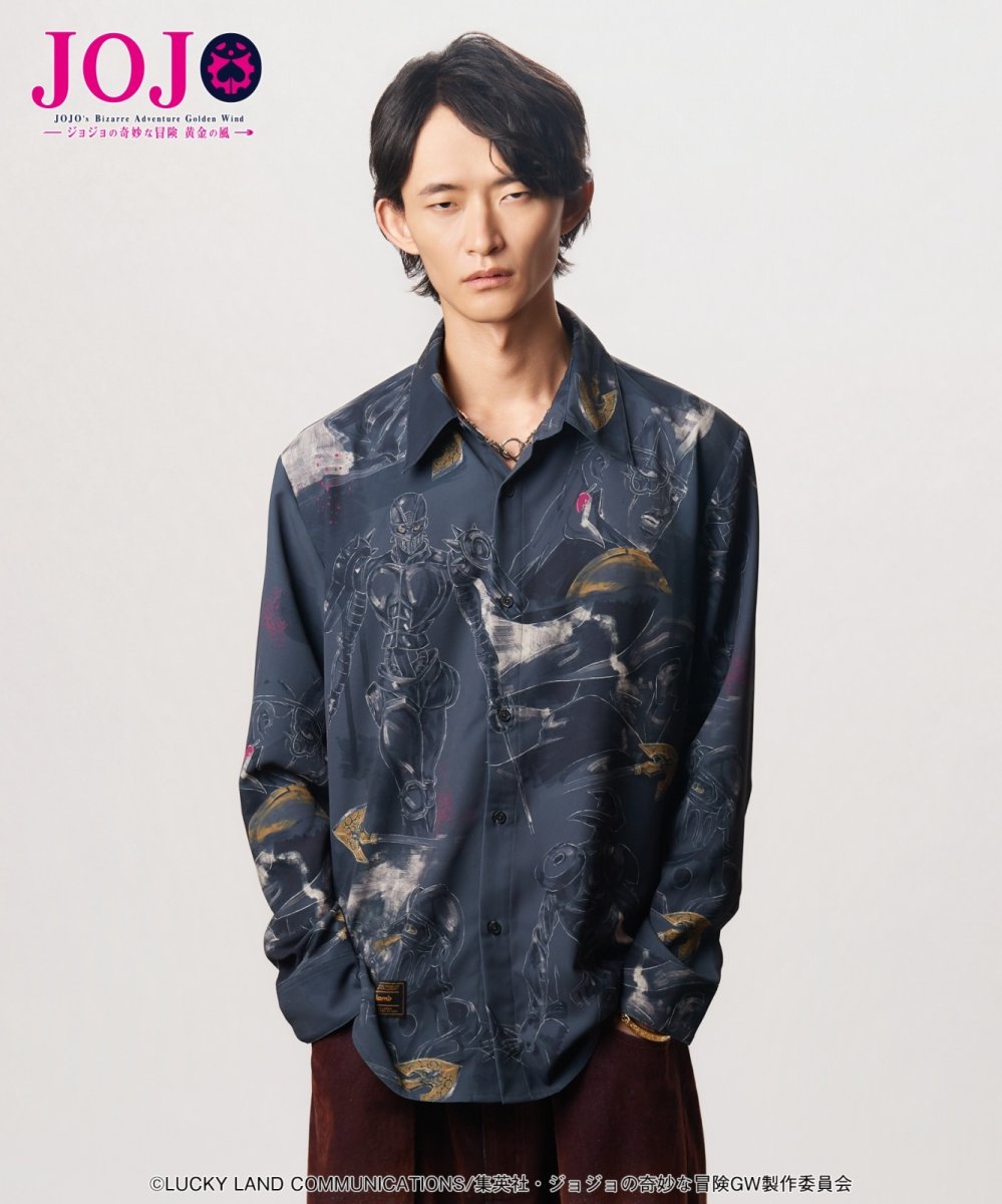 画像3: 【アニメ『ジョジョの奇妙な冒険 黄金の風』 glambコレクション】glamb グラム / Jean Pierre Polnareff’s Stand Shirt (1色展開) (3)