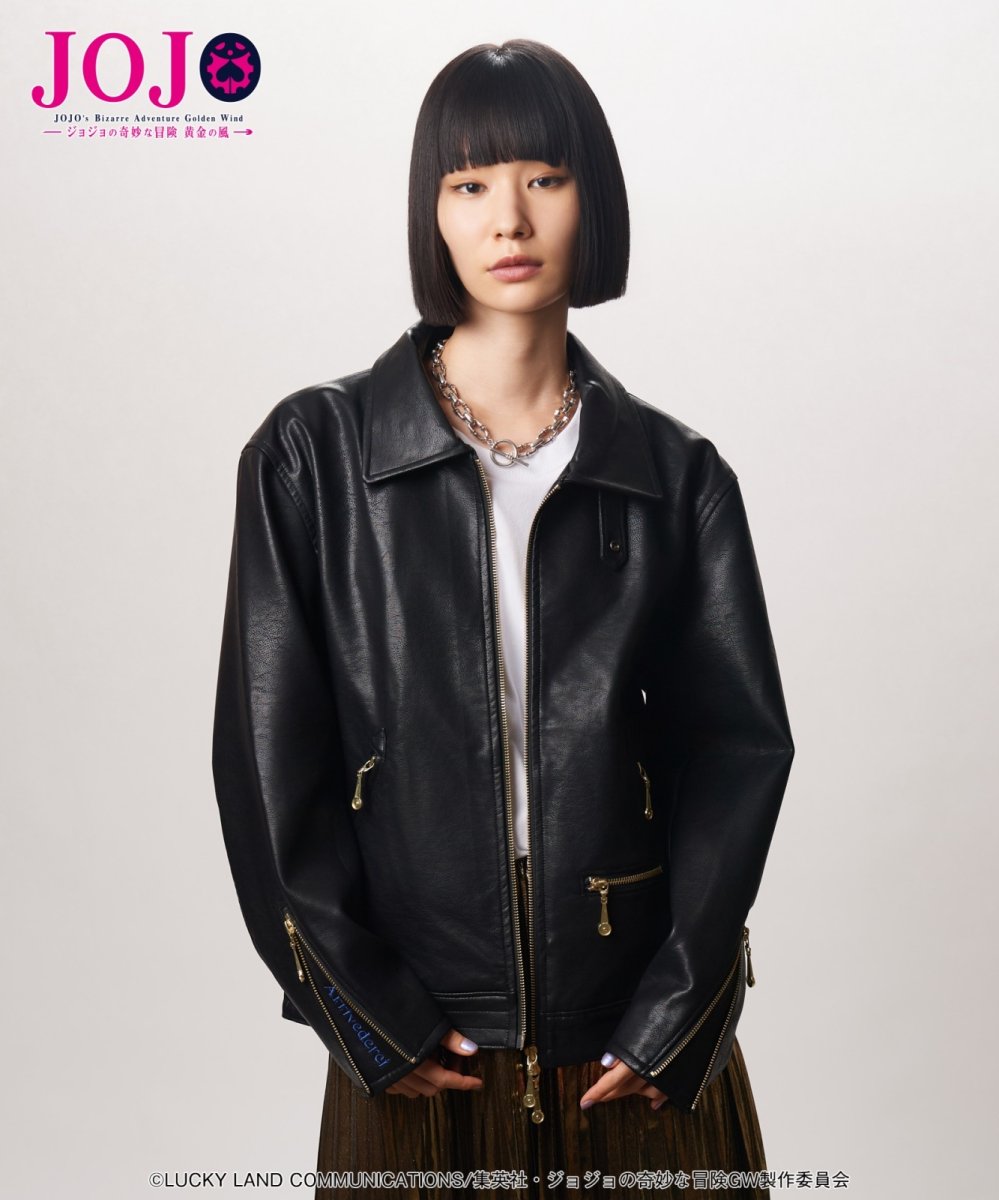画像9: 【アニメ『ジョジョの奇妙な冒険 黄金の風』 glambコレクション】glamb グラム / Bruno Bucciarati Riders Jacket (1色展開) (9)