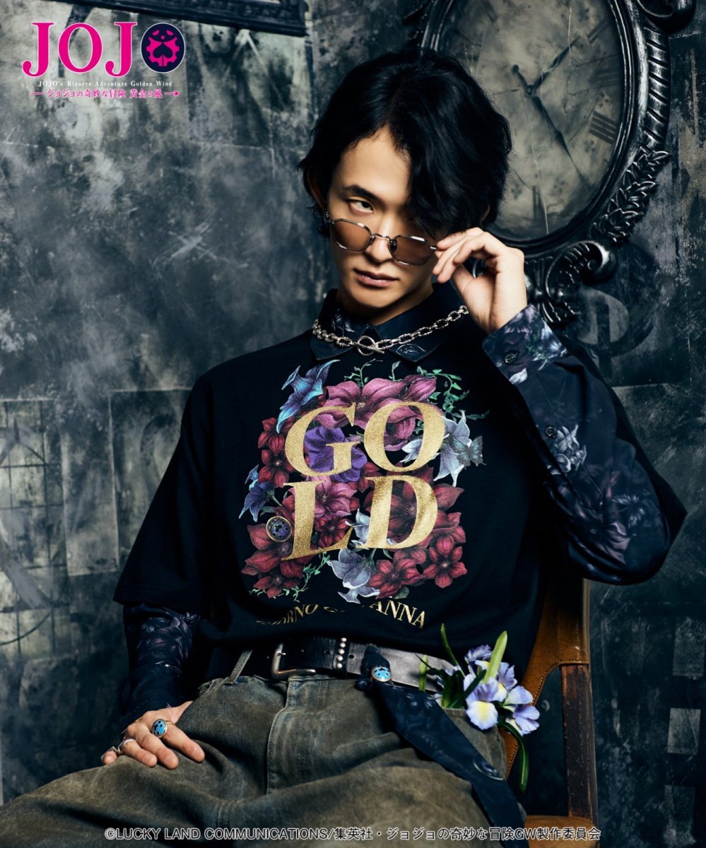 画像8: 【アニメ『ジョジョの奇妙な冒険 黄金の風』 glambコレクション】glamb グラム / Giorno Giovanna T-Shirt II (2色展開) (8)