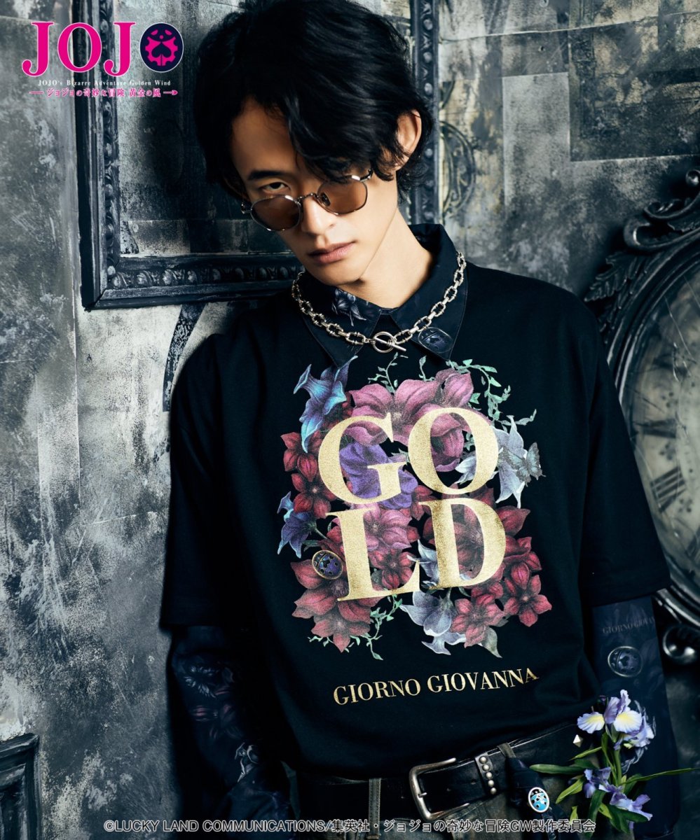 画像7: 【アニメ『ジョジョの奇妙な冒険 黄金の風』 glambコレクション】glamb グラム / Giorno Giovanna T-Shirt II (2色展開) (7)