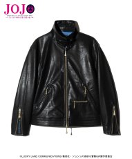 画像2: 【アニメ『ジョジョの奇妙な冒険 黄金の風』 glambコレクション】glamb グラム / Bruno Bucciarati Riders Jacket (1色展開) (2)