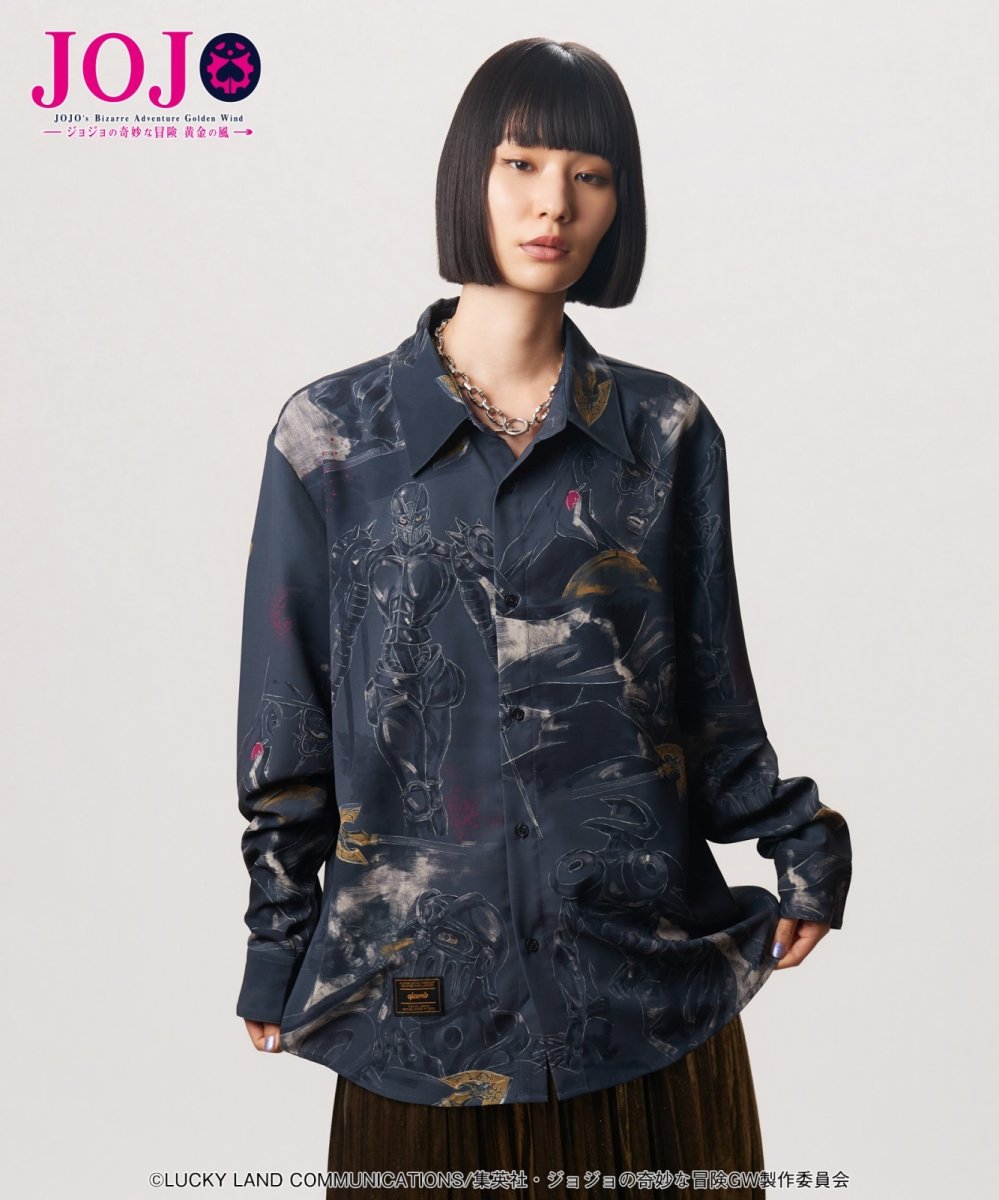 画像6: 【アニメ『ジョジョの奇妙な冒険 黄金の風』 glambコレクション】glamb グラム / Jean Pierre Polnareff’s Stand Shirt (1色展開) (6)