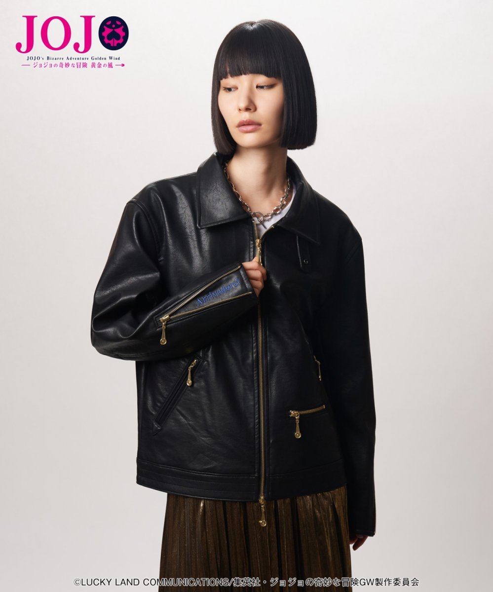 画像10: 【アニメ『ジョジョの奇妙な冒険 黄金の風』 glambコレクション】glamb グラム / Bruno Bucciarati Riders Jacket (1色展開) (10)