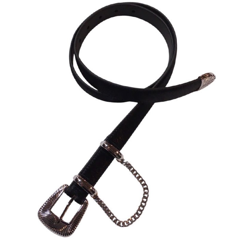 JieDa ジエダ / HAIRCALF WESTERN BELT (black)の通販－INCENSE(イン