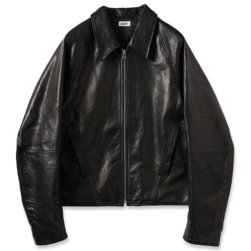 JieDa ジエダ / DRAPING LEATHER JACKET (black)の通販－INCENSE(イン