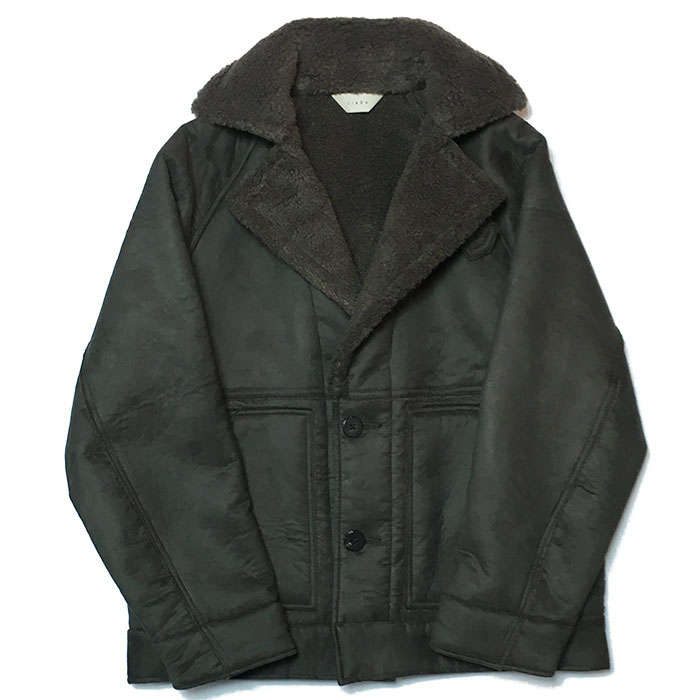 JieDa FAKE FUR MONK JACKET GRAY 2