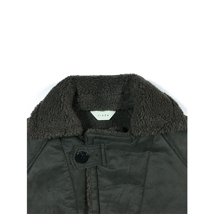 JieDa FAKE FUR MONK JACKET GRAY 2