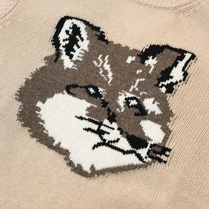 MAISON KITSUNE メゾンキツネ FOX HEAD ニット | vrealitybolivia.com