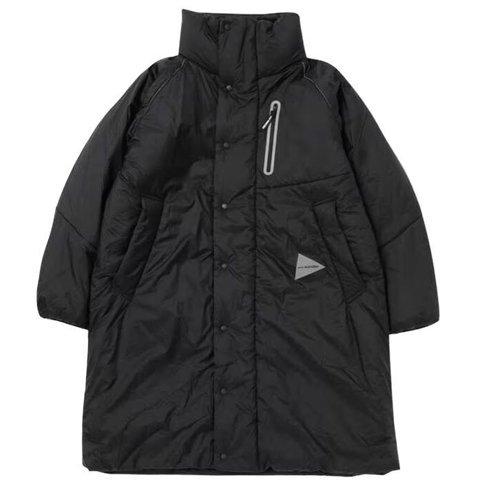 ［新品］アンド ワンダー / PRIMALOFT rip coat black