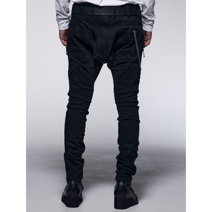 キリュウキリュウ 22ss サルエル カーヴ ボンテージ パンツ ストレッチ