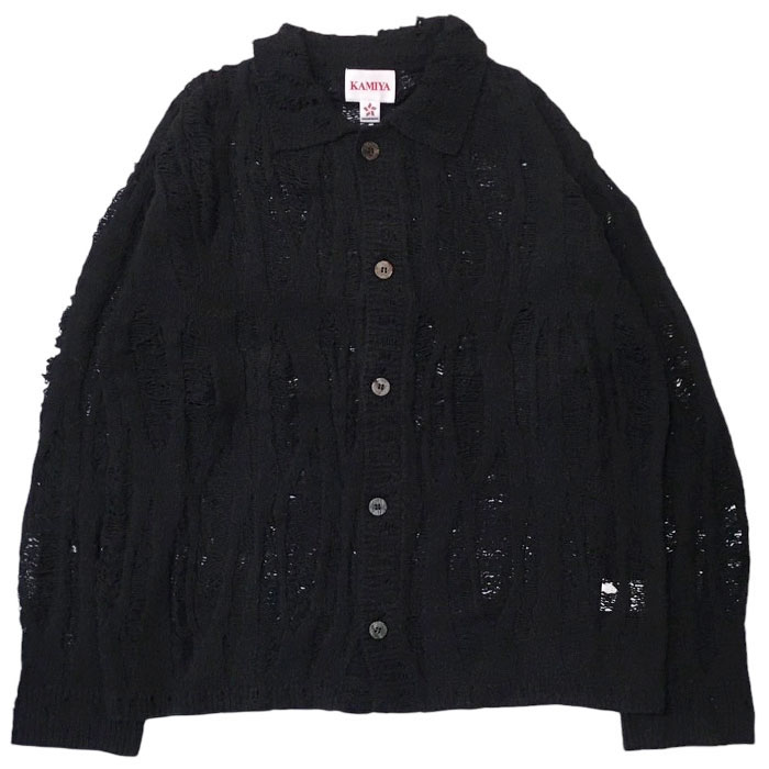KAMIYA Distressed Knit Cardigan